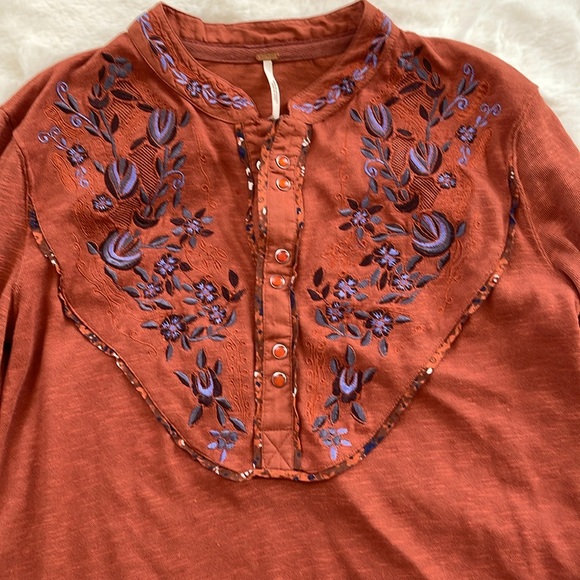 Free People Tops Free People Sundance Kid Henley Top size XS - Picture 4 of 9